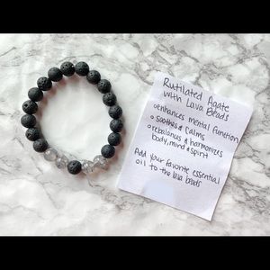 Rutilated Agate Crystal Bracelet
